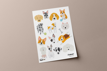 « Набір стікерів Cobart Dream dog», бренда Cobart WOW-TATTOO - фото №2 - миниатюра