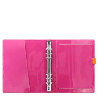  «Органайзер Filofax Domino Patent A5 Orange/Pink Stripes (18-022574)», бренда Filofax - фото №3 - миниатюра