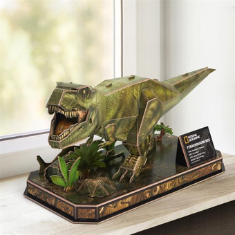 «Тривимірна головоломка-конструктор CubicFun National Geographic Dino Тиранозавр Рекс», бренда CubicFun - фото №2 - миниатюра