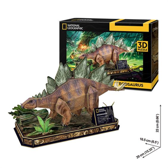  «Тривимірная головоломка-конструктор National Geographic Dino Стегозавр», бренда CubicFun - фото №2 - миниатюра
