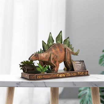  «Тривимірная головоломка-конструктор National Geographic Dino Стегозавр», бренда CubicFun - фото №3 - миниатюра