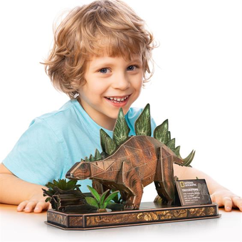  «Тривимірная головоломка-конструктор National Geographic Dino Стегозавр», бренда CubicFun - фото №5 - миниатюра