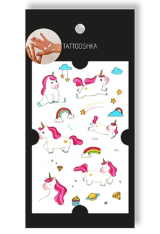  «Тимчасове тату Tattooshka Райдужний єдиноріг (EC-651)», бренда Tattooshka - фото №1 - миниатюра