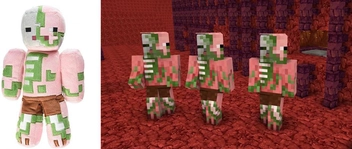  «Мягкая игрушка JINX Minecraft Zombie Pigman (JINX-5957)», бренда JINX - фото №4 - миниатюра
