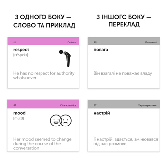 Бумажная книга «Картки англійських слів. Emotions and Characters» - фото №3 - миниатюра