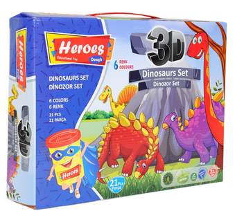  «Набор теста Play Toys для лепки Динозаврики (E ERN-568)», бренду Play Toys - фото №1 - мініатюра