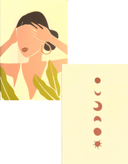 «Комплект из 2 блокнотов Hod.brand Girl&Moon (30030000034)», бренда Hod.brand - фото №1 - миниатюра