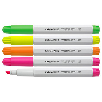 «Маркер Caran d'Ache Highlighter Fluo Зеленый (191.230)», бренда Caran d'Ache - фото №4 - миниатюра
