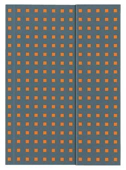  «Записная книжка Paper-Oh Quadro B6 серая на оранжевом в линию (OH9068-7)» - фото №1 - миниатюра