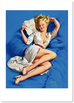 «Открытка Gil Elvgren — He Thinks I'm Too Good to Be True (GE23)», бренда Artistic Card - фото №1 - миниатюра