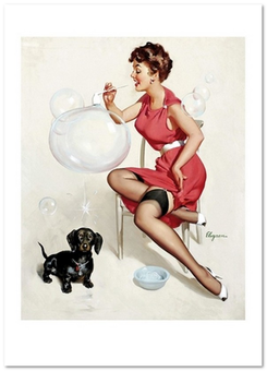 «Листівка Gil Elvgren — Neat Trick (GE25)», бренду Artistic Card - фото №1 - мініатюра