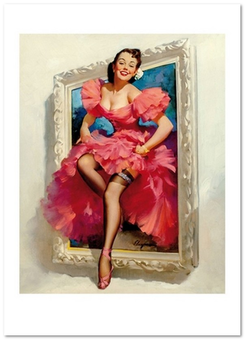«Листівка Gil Elvgren — Stepping Out (GE30)», бренду Artistic Card - фото №1 - мініатюра