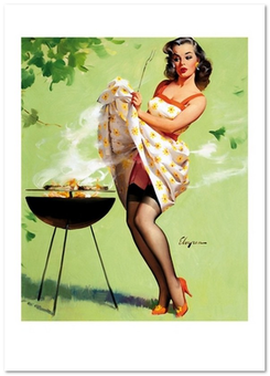 «Листівка Gil Elvgren — Smoke Screen (GE35)», бренду Artistic Card - фото №1 - мініатюра