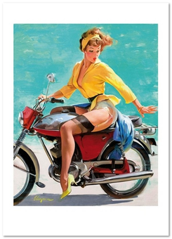  «Открытка Gil Elvgren — Skirting the Issue (Breezing Up) (GE36)», бренда Artistic Card - фото №1 - миниатюра