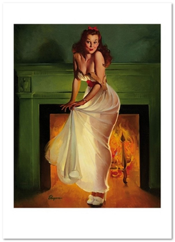  «Открытка Gil Elvgren — Sheer Delight (This Soots Me) (GE42)», бренда Artistic Card - фото №1 - миниатюра