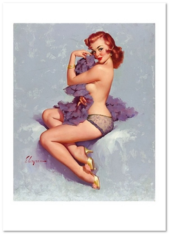 «Открытка Gil Elvgren — Roxanne (GE45)», бренда Artistic Card - фото №1 - миниатюра