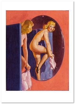  «Открытка Gil Elvgren — Over-Exposure, Louis F. Dow calendar illustration (GE54)», бренда Artistic Card - фото №1 - миниатюра