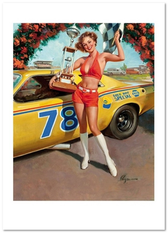  «Открытка Gil Elvgren — Napa Auto Parts Pin-Up (GE59)», бренда Artistic Card - фото №1 - миниатюра