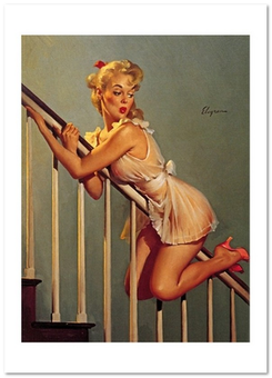 «Открытка Gil Elvgren — Miss Bannister (GE66)», бренда Artistic Card - фото №1 - миниатюра