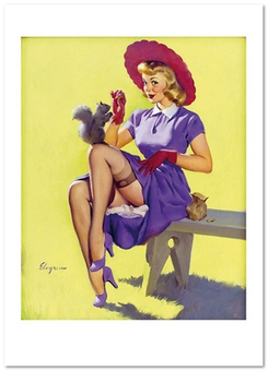 «Листівка Gil Elvgren — Making Friends (GE67)», бренду Artistic Card - фото №1 - мініатюра