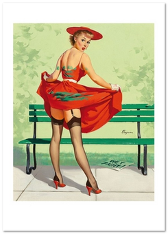 «Листівка Gil Elvgren — I've Been Spotted (Lasting Impression) (GE75)», бренду Artistic Card - фото №1 - мініатюра