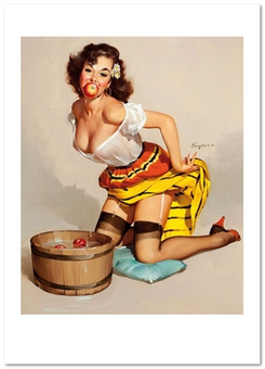 «Открытка Gil Elvgren — The Winner (A Fair Catch), Brown and Bigelow calendar illustration (GE81)», бренда Artistic Card - фото №1 - миниатюра