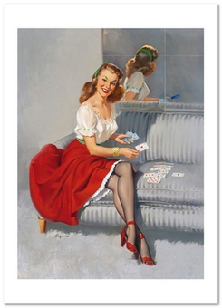 «Листівка Gil Elvgren — The Ace of Hearts (GE83)», бренду Artistic Card - фото №1 - мініатюра