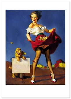 «Листівка Gil Elvgren — Fresh Breeze (GE92)», бренду Artistic Card - фото №1 - мініатюра
