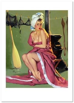 «Листівка Gil Elvgren — Blanket Coverage (GE93)», бренду Artistic Card - фото №1 - мініатюра