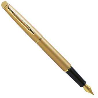  «Перьевая ручка Waterman Hemisphere Stardust Gold GT в подарочной упаковке с чехлом (12 560b14)», бренда Waterman - фото №1 - миниатюра