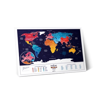  «Скретч карта мира 1DEA.me Travel Map Holiday World на английском языке (HW)», бренда 1DEA.me - фото №5 - миниатюра