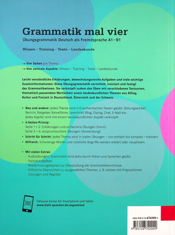Бумажная книга «Grammatik mal vier. Grammatik mal vier (A1-B1) Buch + Audio», автор Сандра Хохманн - фото №2 - миниатюра