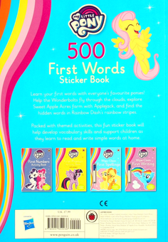 Паперова книга «My Little Pony. 500 First Words Sticker Book» - фото №2 - мініатюра