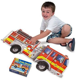  «Напольный пазл Melissa & Doug Большая пожарная машина 24 элемента (MD10436)», бренда Melissa & Doug - фото №3 - миниатюра