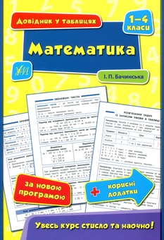 Бумажная книга «Математика. 1-4 класи», автор Инна Бачинская - фото №1 - миниатюра