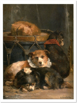 «Открытка Charles van den Eycken — Rest for the Dogs of the Artist (CE23)», бренда Artistic Card - фото №1 - миниатюра