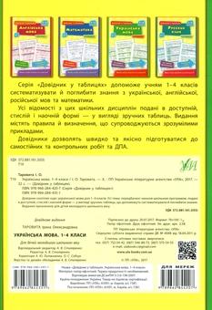 Бумажная книга «Українська мова. 1-4 класи», автор Ирина Таровитая - фото №2 - миниатюра