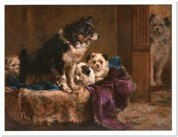  «Открытка Charles van den Eycken — Dog with Distrustful Look (CE20)», бренда Artistic Card - фото №1 - миниатюра