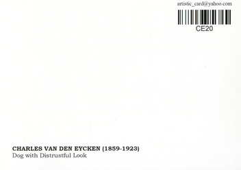  «Открытка Charles van den Eycken — Dog with Distrustful Look (CE20)», бренда Artistic Card - фото №2 - миниатюра