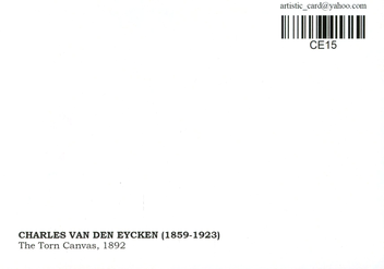  «Открытка Charles van den Eycken — The Torn Canvas (CE15)», бренда Artistic Card - фото №2 - миниатюра