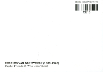  «Открытка Charles van den Eycken — Playful Friends 2 (Who Goes There) (CE13)», бренда Artistic Card - фото №2 - миниатюра