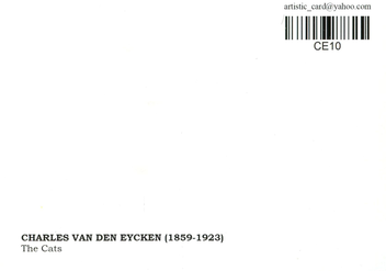  «Открытка Charles van den Eycken — The Сats (CE10)», бренда Artistic Card - фото №2 - миниатюра