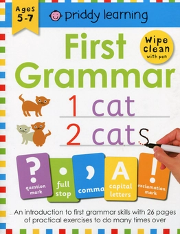 Паперова книга «Wipe clean book. Workbook First Grammar», автор Міс Бретертон - фото №1 - мініатюра
