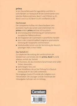 Паперова книга «Prima A1. Deutsch fur Jugendliche. Band 1/2. Testheft (+ CD)», автор Ярміла Антосова - фото №2 - мініатюра