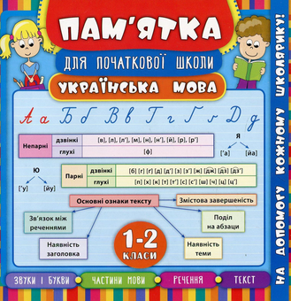 Бумажная книга «Українська мова. 1-2 класи», автор Елена Собчук - фото №1 - миниатюра