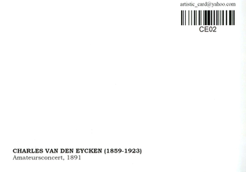  «Открытка Charles van den Eycken — Amateursconcert (CE02)», бренда Artistic Card - фото №2 - миниатюра