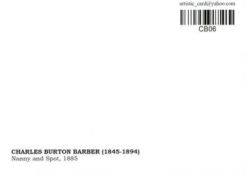 «Открытка Charles Burton Barber — Nanny and Spot (CB06)», бренда Artistic Card - фото №2 - миниатюра