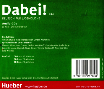 Паперова книга «Dabei! B1.1 Audio-CDs», авторів Джозеф Альберті, Зігфрід Баттнер, Габріеле Копп - фото №2 - мініатюра
