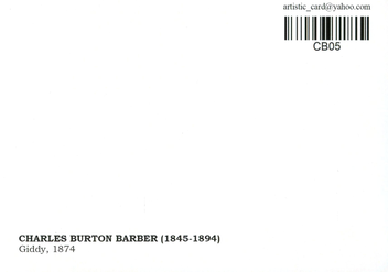 «Открытка Charles Burton Barber — Giddy (CB05)», бренда Artistic Card - фото №2 - миниатюра