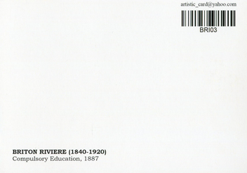 «Открытка Briton Rivière — Compulsory Education (BRI03)», бренда Artistic Card - фото №2 - миниатюра
